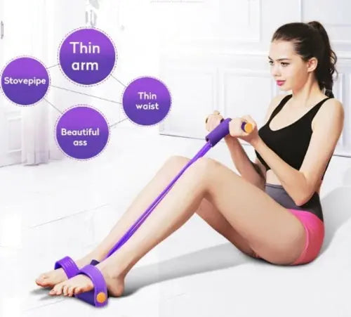 portable fitness resistance bands with pedals SkinAura