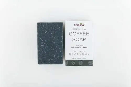 activated charcoal coffee soap bar